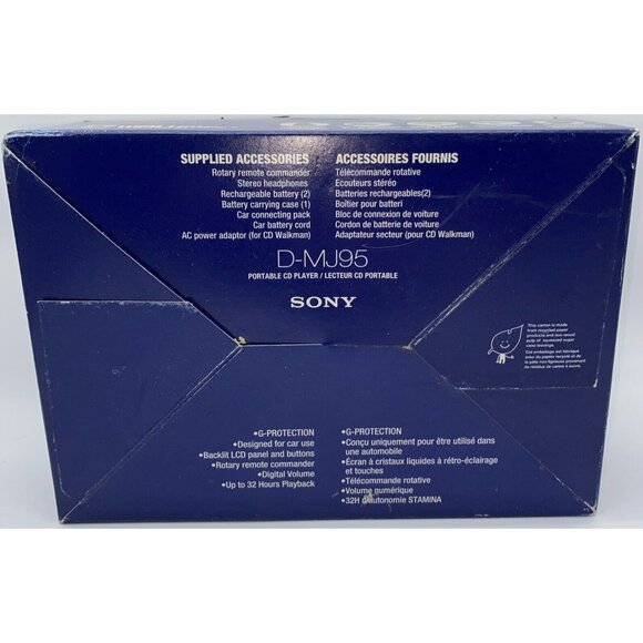 Sony D-MJ95 Portable Car CD Player Walkman G-Protection with Original Box - Picture 5 of 16